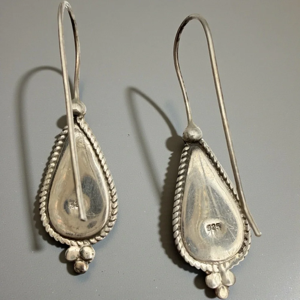 Black onyx Teardrop Earrings​ - Picture 3 of 5